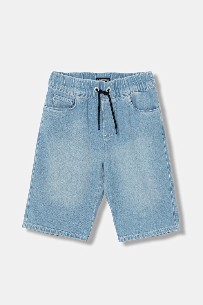 Emporio Armani szorty jeansowe dziecięce casual niebieski EB001264.AF21778