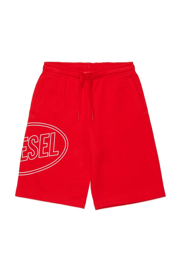 Diesel pantaloni scurți din bumbac pentru copii PCIRCLE SHORT SHORTS J02676.0GEAD rosu SS26