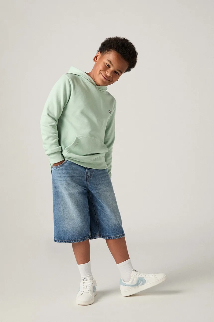 Detské rifľové krátke nohavice Levi's SKATE SHORTS rifľovina modrá 9EK286