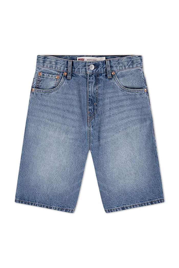 Detské rifľové krátke nohavice Levi's SKATE SHORTS 9EK286 modrá SS26