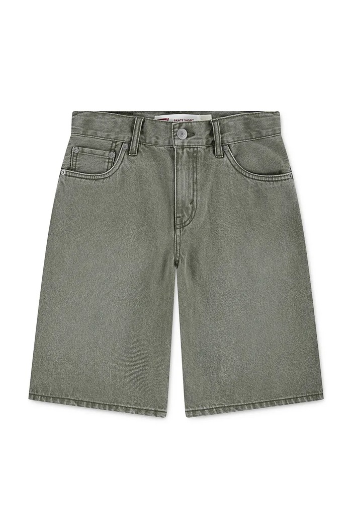 Levi's pantaloni scurți din denim pentru copii SKATE SHORTS casual verde 8EK286