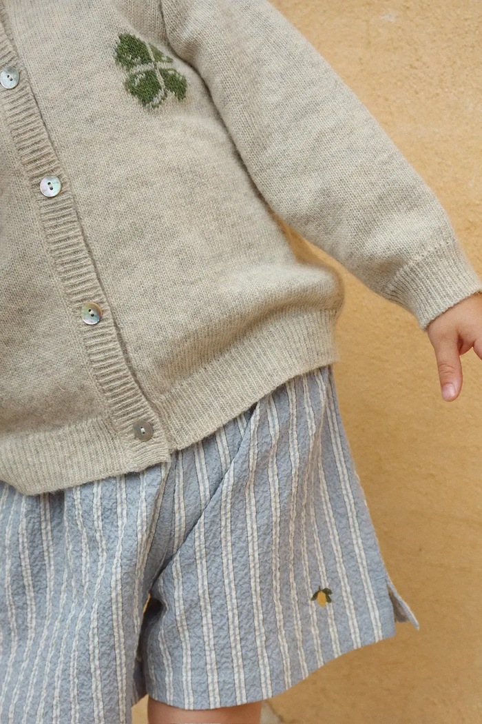 Detské krátke nohavice Konges Sløjd ELLIOT SHORTS GOTS s elastanom modrá KS104781.PPY2