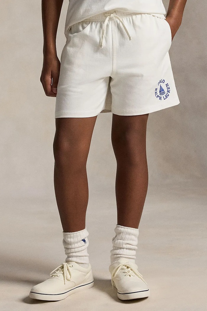 Otroške bombažne kratke hlače Polo Ralph Lauren Našitek bela 323A12247003