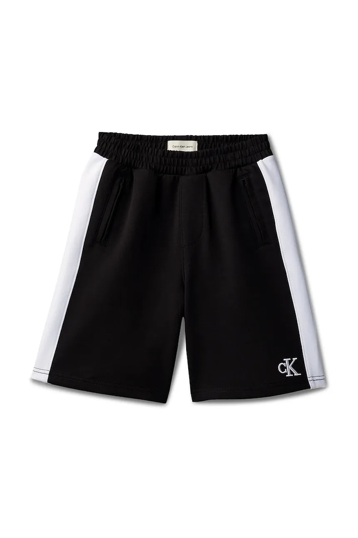 Calvin Klein Jeans pantaloni scurți pentru copii, din bumbac LVCKSJC28B.104.116.PPY2 negru SS26