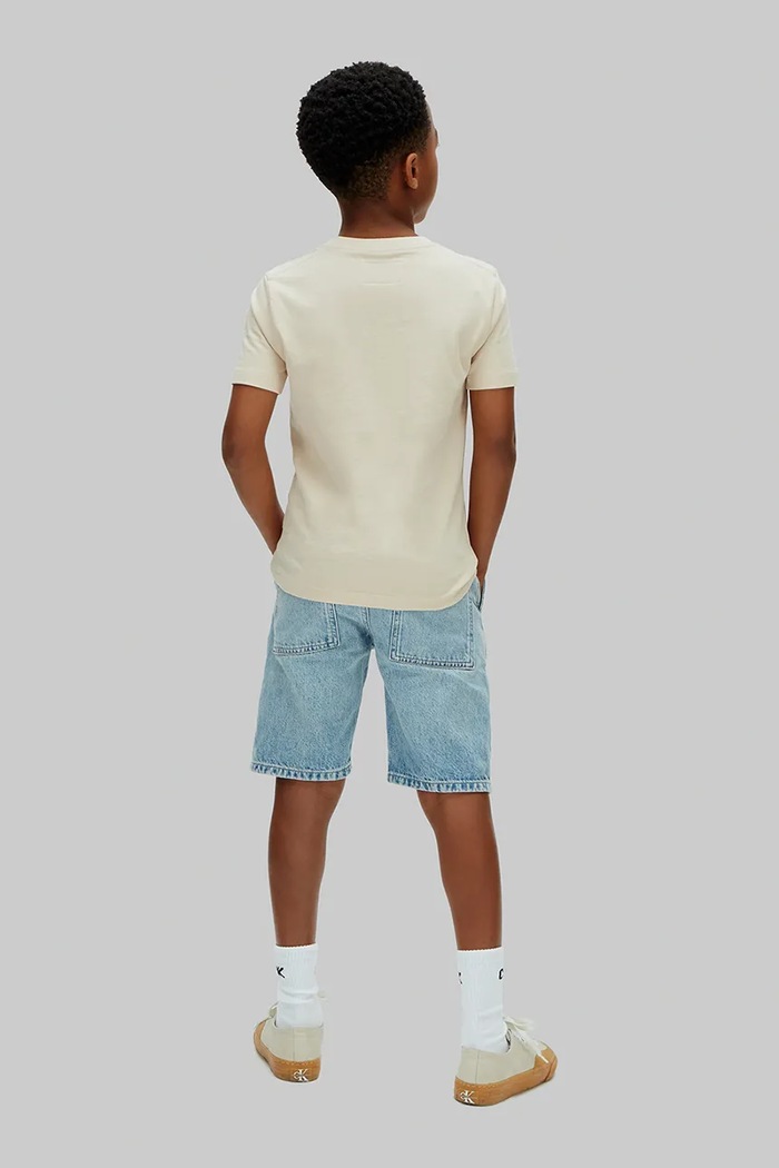 Chlapec Calvin Klein Jeans šortky detské rifľové LVCKSJC41B.104.116.PPY2 modrá