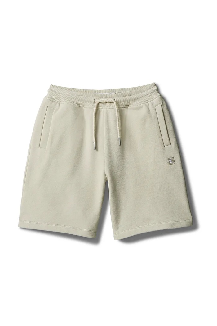 Calvin Klein Jeans pantaloni scurți de trening pentru copii, cu bumbac LV1CKSJC52.128.176.PPY2 bej SS26