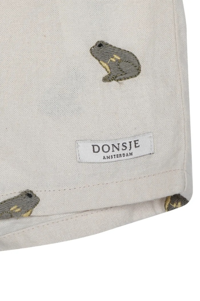 Donsje pantaloni scurți cu in Olivier Shorts Frogs 4117101 alb