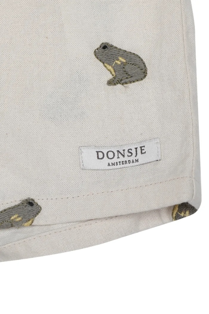 Donsje pantaloni scurți cu in Olivier Shorts Frogs 4117101 alb