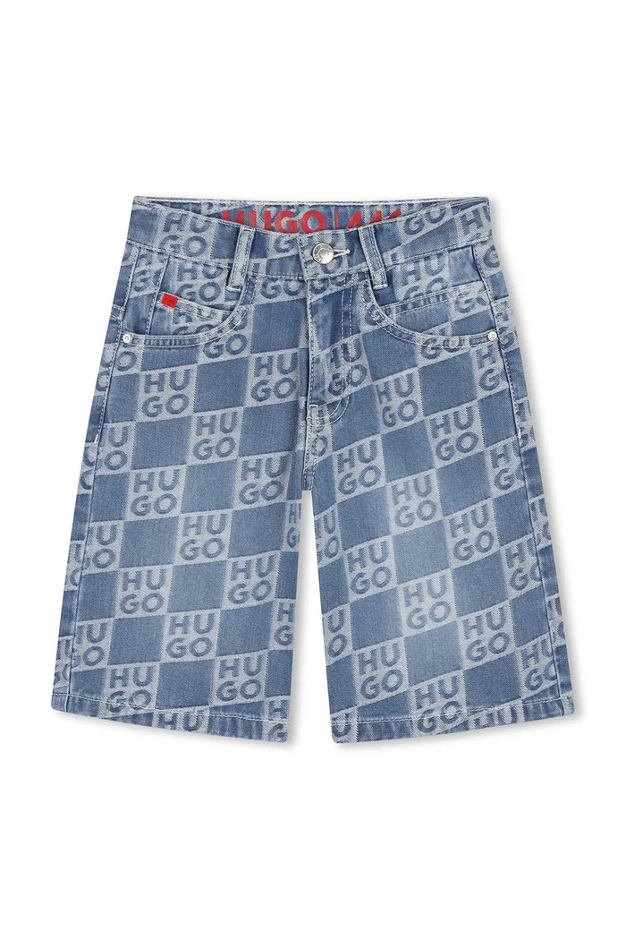 HUGO bermude pentru copii din denim G00996.114.150 albastru SS26