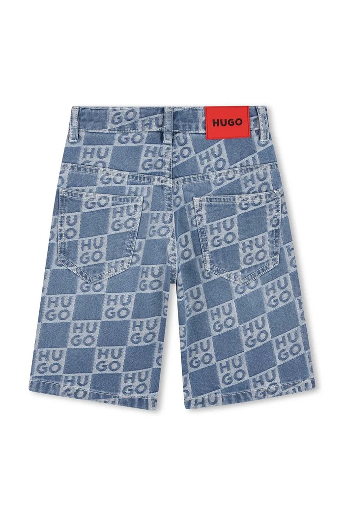 Băieți HUGO bermude pentru copii din denim G00996.114.150 albastru