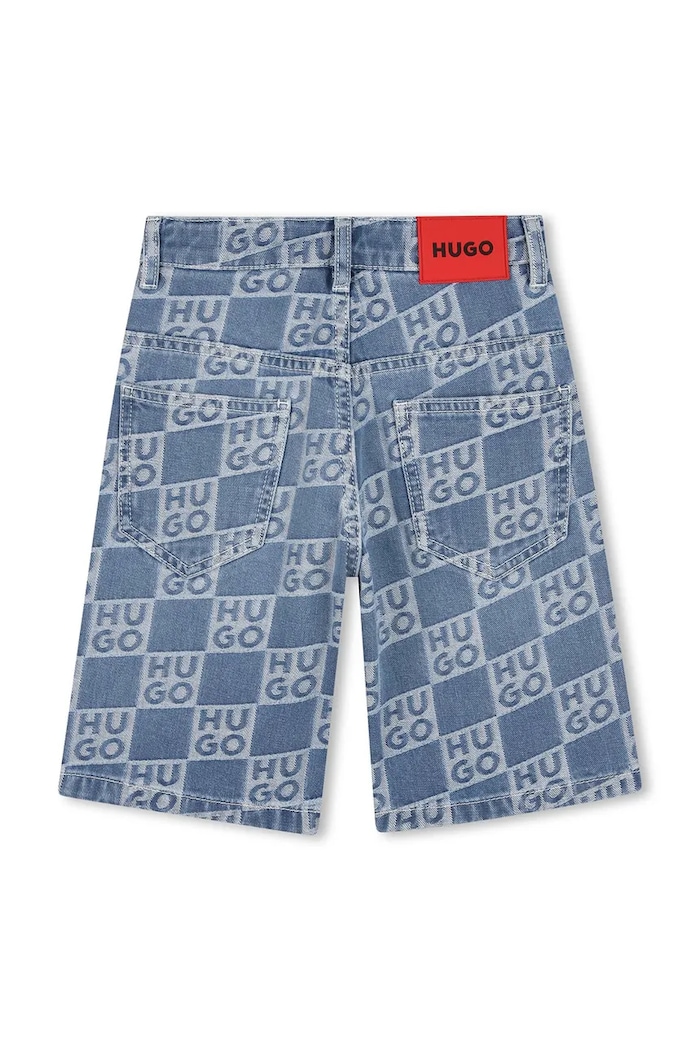 Băieți HUGO bermude pentru copii din denim G00996.114.150 albastru