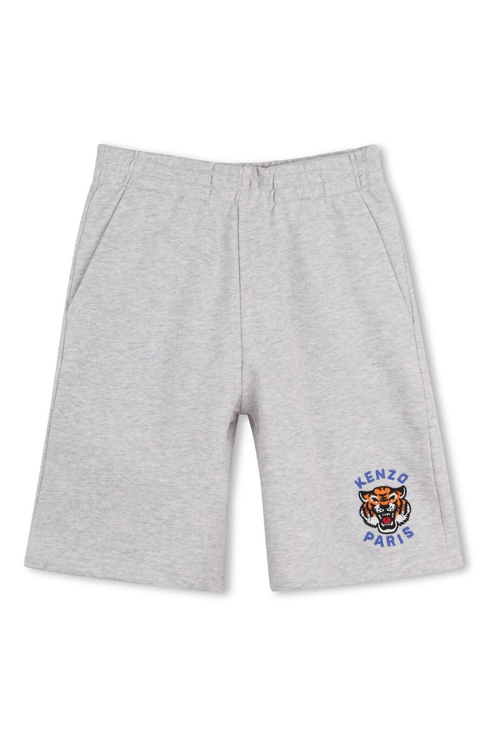 Detské krátke nohavice Kenzo Kids nášivka sivá K61666.114.150