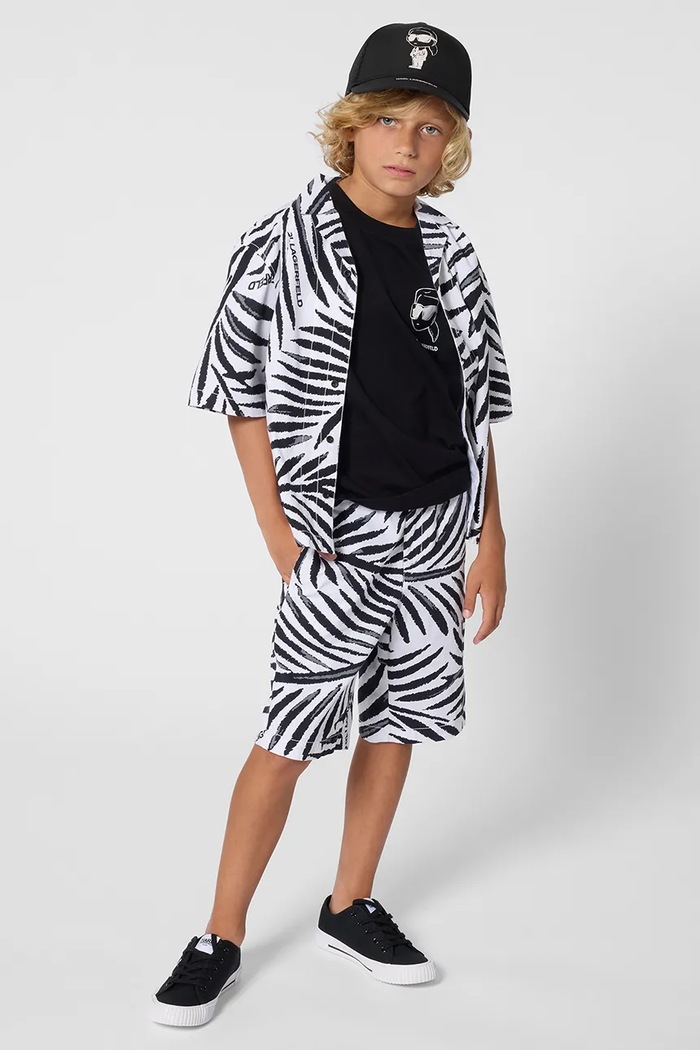 Karl Lagerfeld bermudy detské bavlnené biela Z31085.114.150