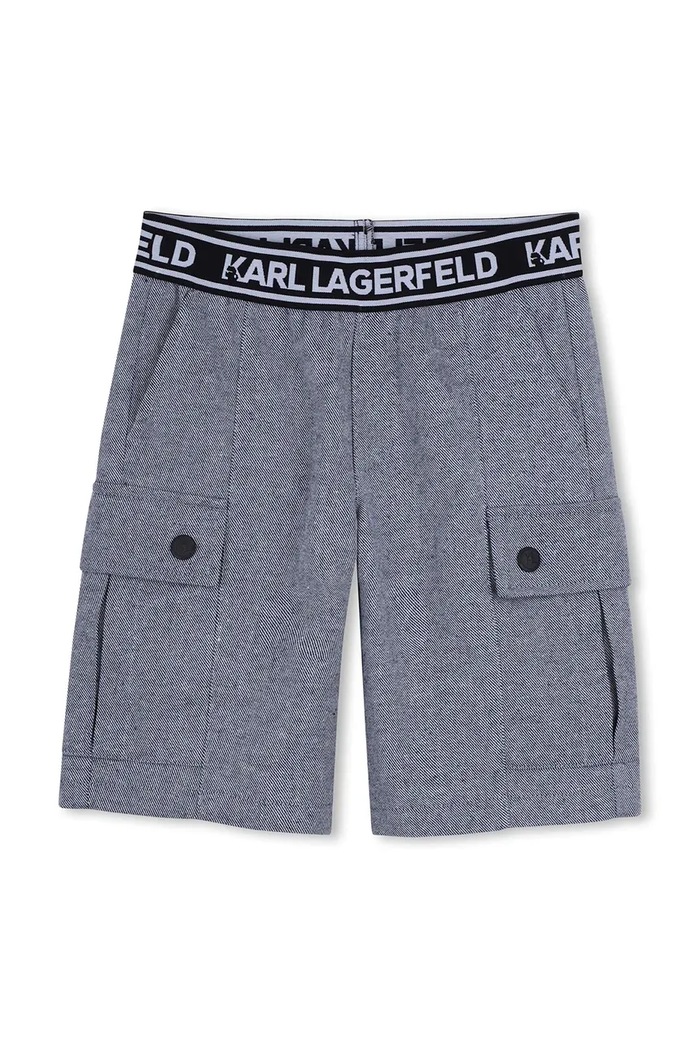 Karl Lagerfeld szorty bawełniane dziecięce casual niebieski Z31087.114.150