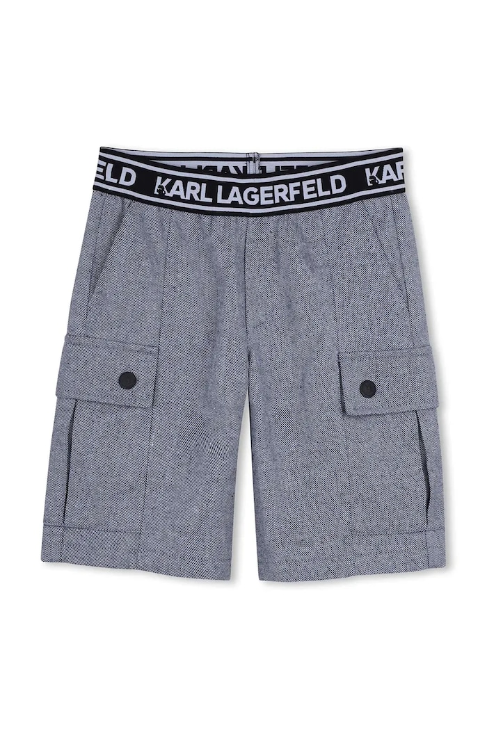 Karl Lagerfeld szorty bawełniane dziecięce casual niebieski Z31087.102.108