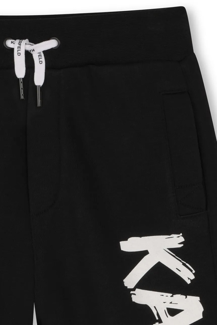 Karl Lagerfeld pantaloni scurți de trening pentru copii, cu bumbac negru Z31082.114.150