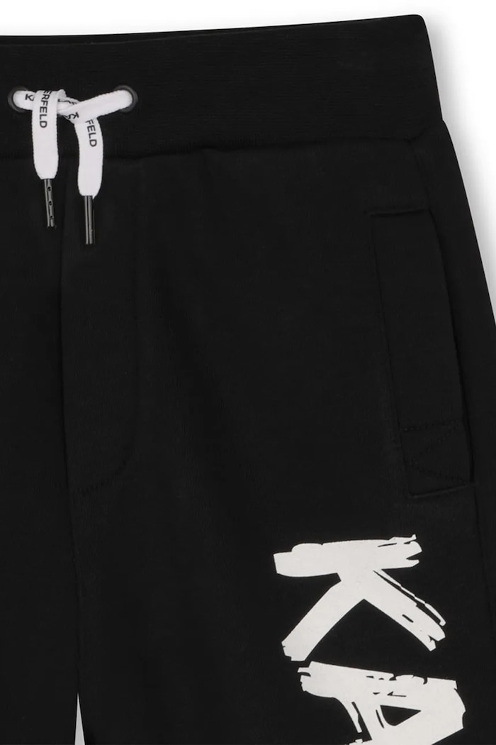Karl Lagerfeld pantaloni scurți de trening pentru copii, cu bumbac negru Z31082.114.150