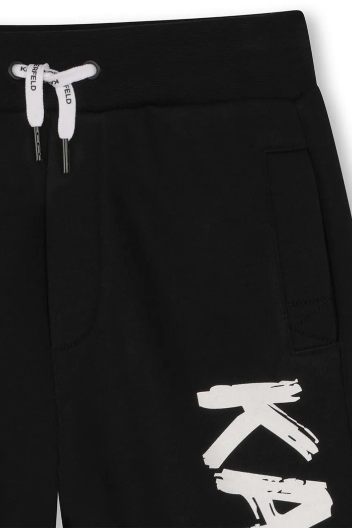 Karl Lagerfeld teplákové šortky dětské s bavlnou černá Z31082.162.174