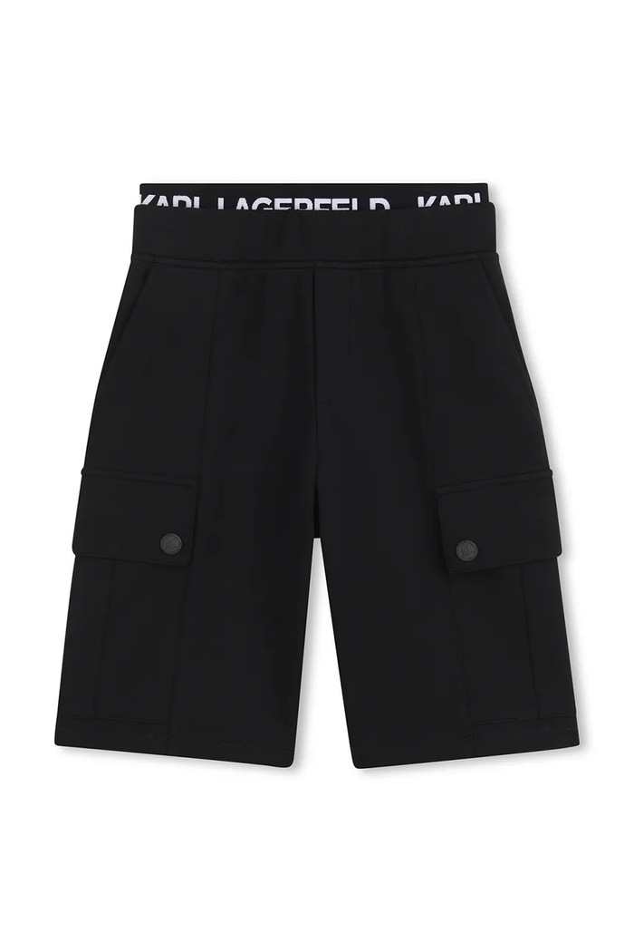 Detské krátke nohavice Karl Lagerfeld Z31083.162.174 čierna SS26