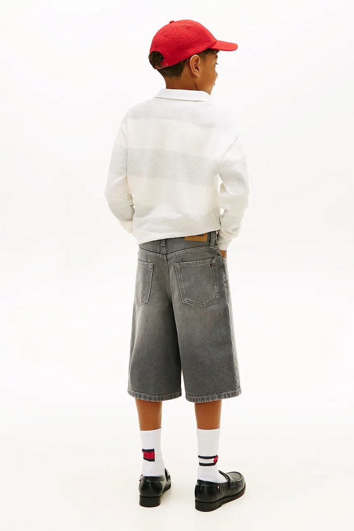 Tommy Hilfiger szorty dziecięce bawełniane szary KB0KB10238.128.176.PPY2