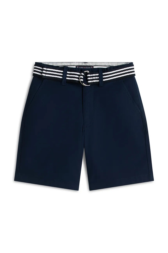 Tommy Hilfiger pantaloni scurți chinos pentru copii, din bumbac cu elastan KB0KB10246.128.176.PPY2 bleumarin SS26