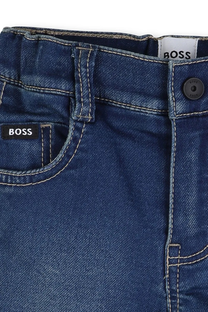 Chlapec Detské džínsové šortky BOSS J52872.86.94 modrá