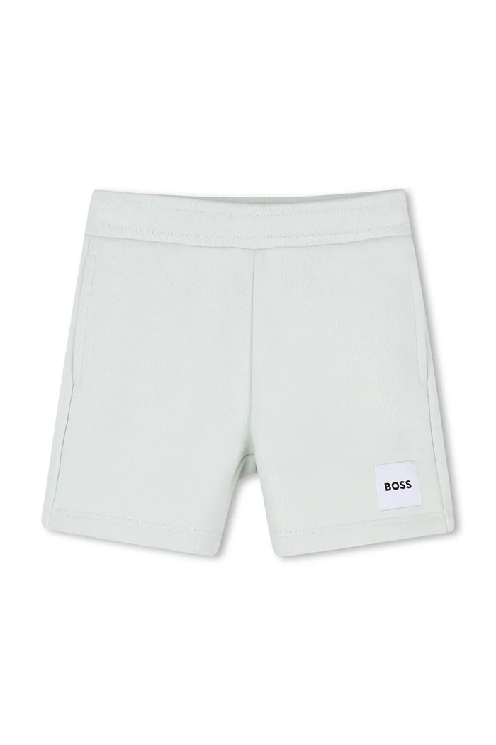 BOSS pantaloni scurți de trening pentru copii, din bumbac turcoaz J52874.74.81