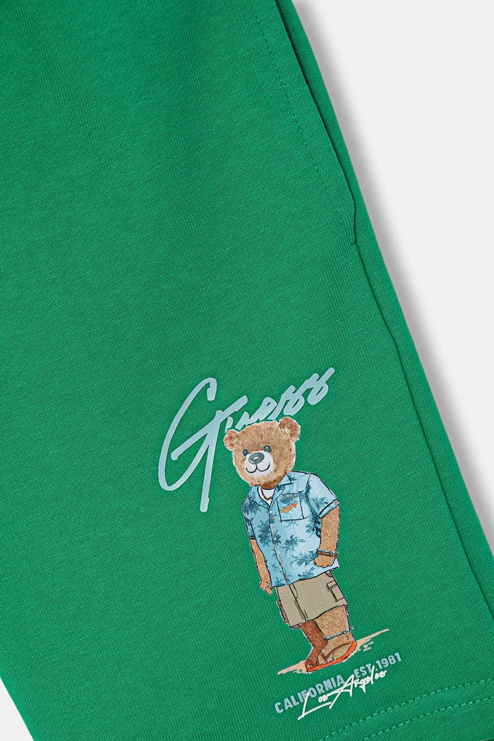 Băieți Guess pantaloni scurți de trening pentru copii, din bumbac N6GD04.KA6R4.PPY2.M verde