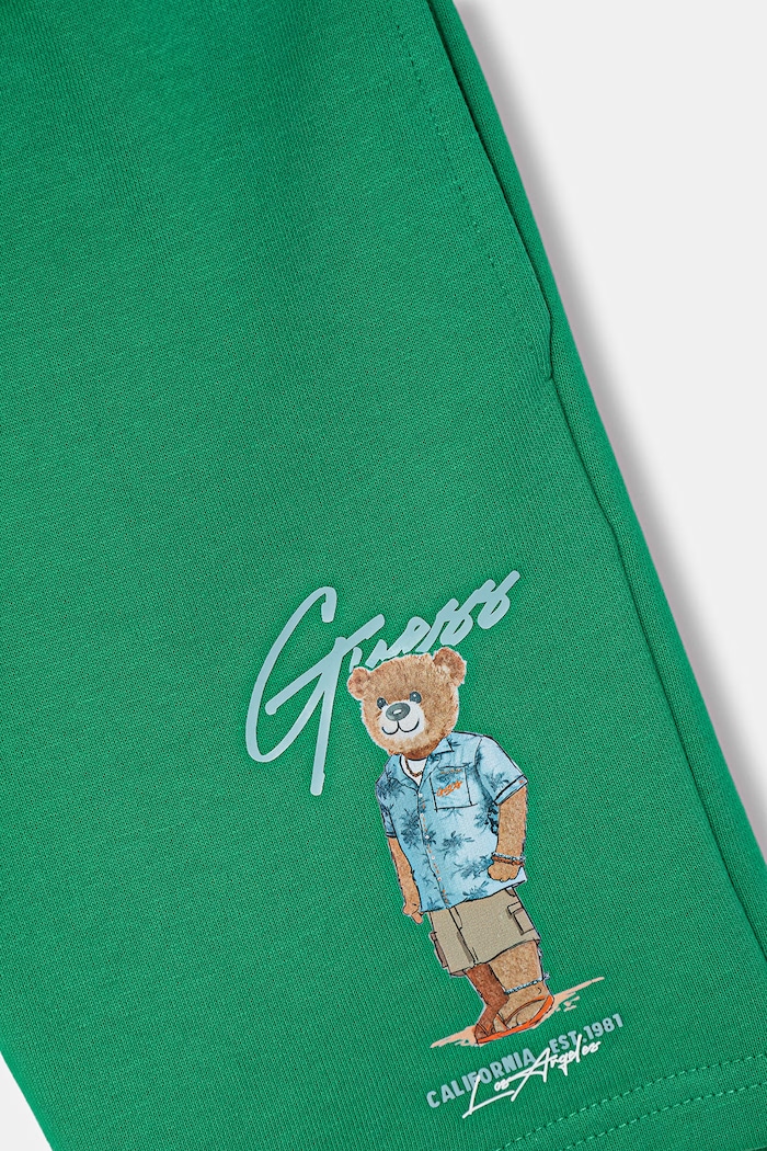 Băieți Guess pantaloni scurți de trening pentru copii, din bumbac N6GD04.KA6R4.PPY2.M verde