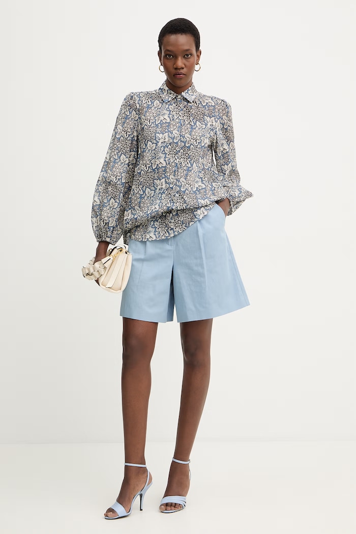 Weekend Max Mara pantaloni scurți cu in ECUBA 2615141022600 albastru SS26