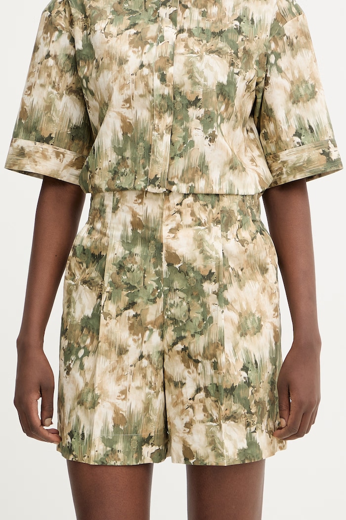 Bavlnené šortky MM by Max Mara PANTEON bavlna zelená 2616141028600