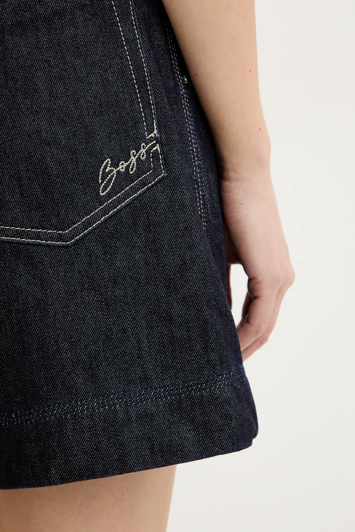 BOSS Orange szorty jeansowe C CARGO SHORT PPB granatowy 50552465