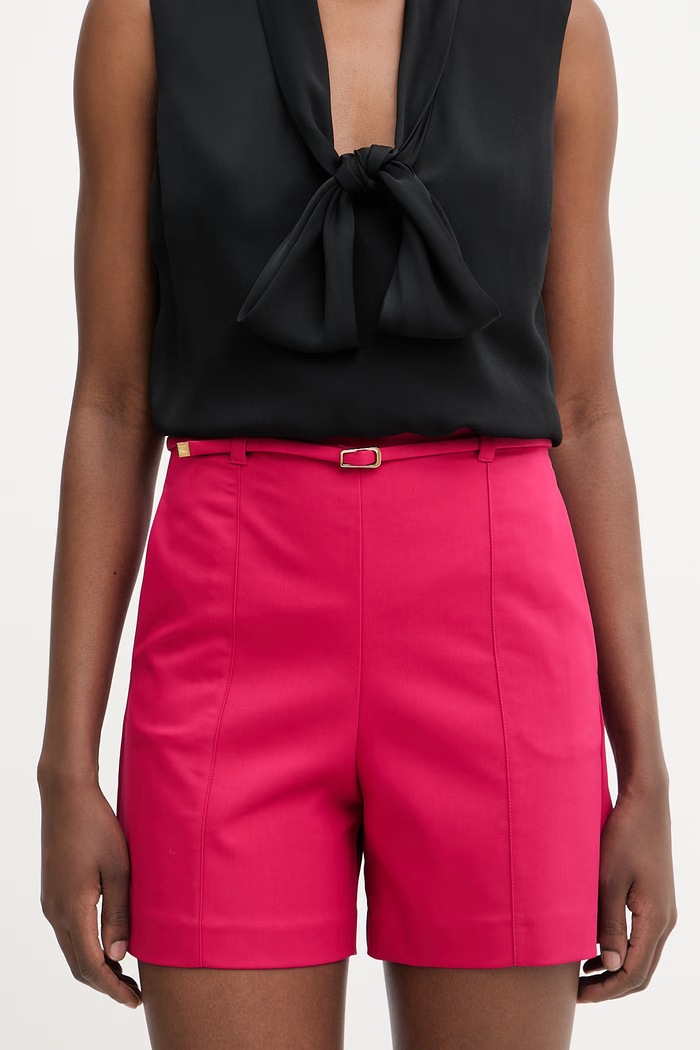 Marciano by Guess szorty eleganckie damskie z bawełną SUNNY różowy G6GD10.W1893