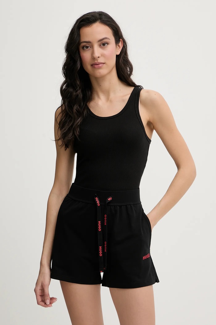 HUGO szorty lounge HUGO ID_SHORT PANT 50556339 czarny SS26