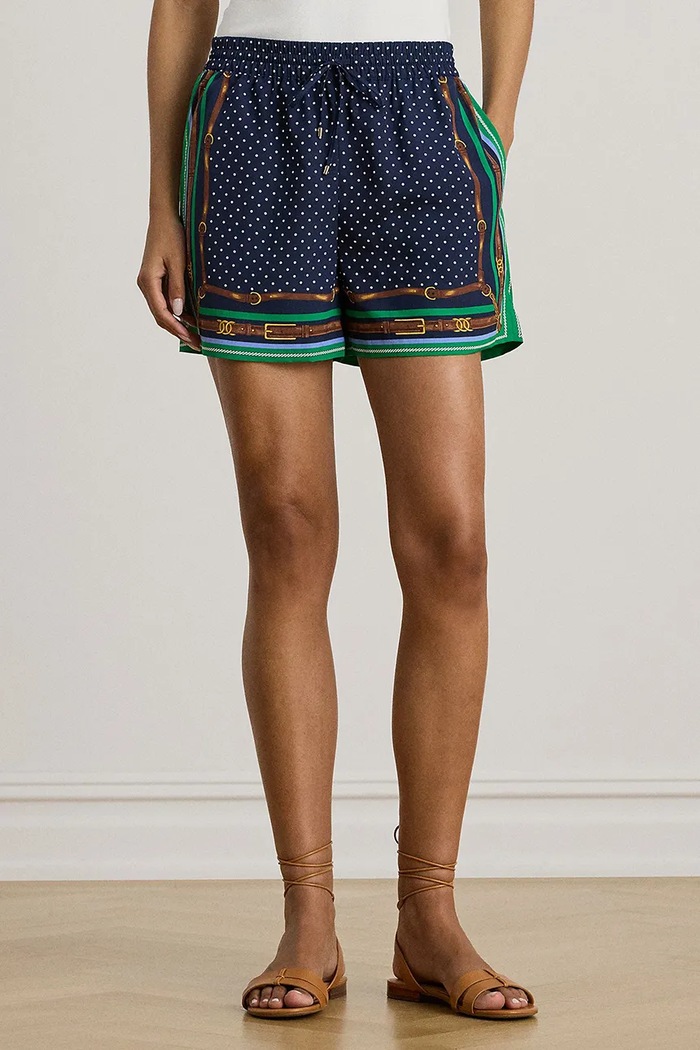 Lauren Ralph Lauren szorty tkanina niebieski 200B20822