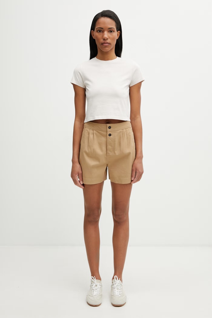 Columbia Acker Rock pantaloncini in cotone con elastan da donna 2157091 beige