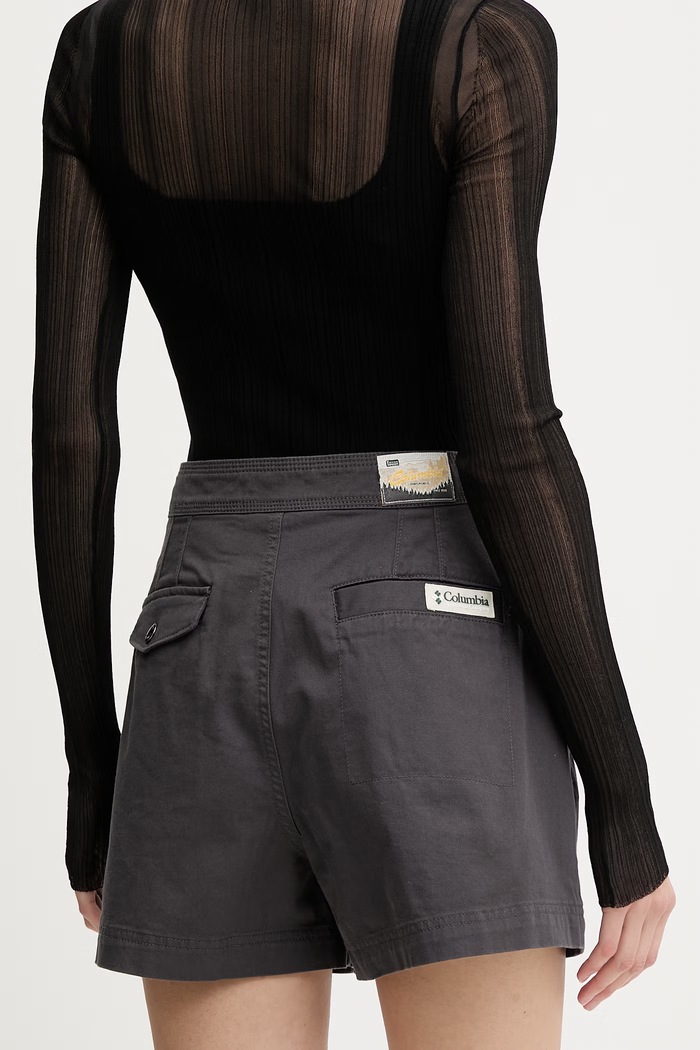 Abbigliamento Columbia Acker Rock pantaloncini in cotone con elastan da donna 2157091 grigio