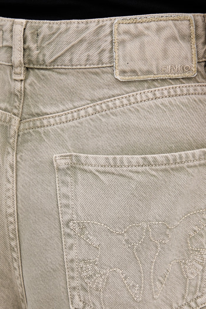 Pinko szorty damskie jeansowe zielony 104646.A2H6