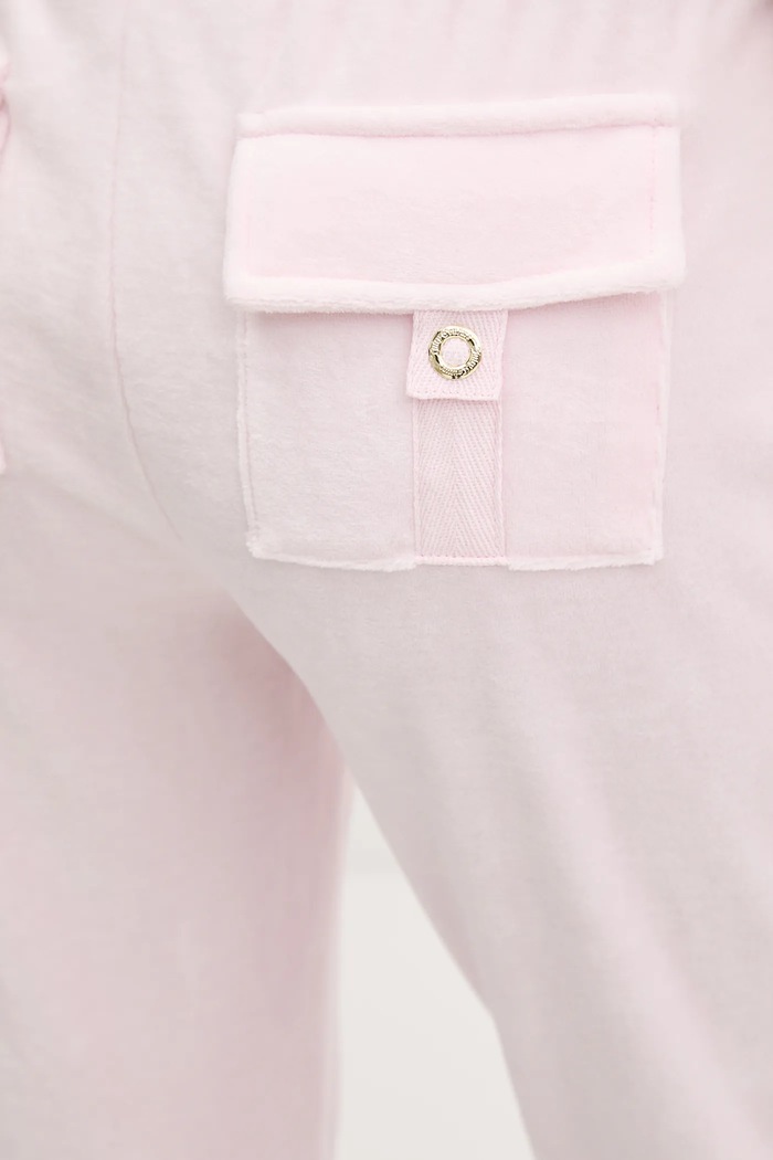 Velurové šortky Juicy Couture Angel růžová JCNBJ126456