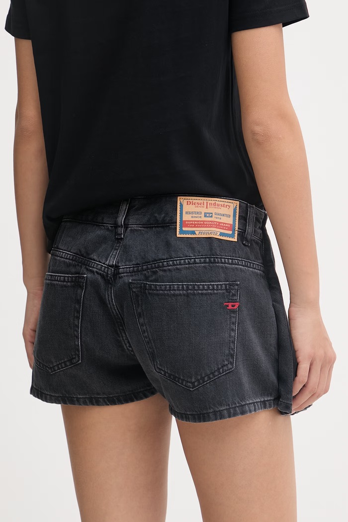 Oblečenie Diesel culottes dámske s bavlnou DE-ROX A20654.068KE čierna