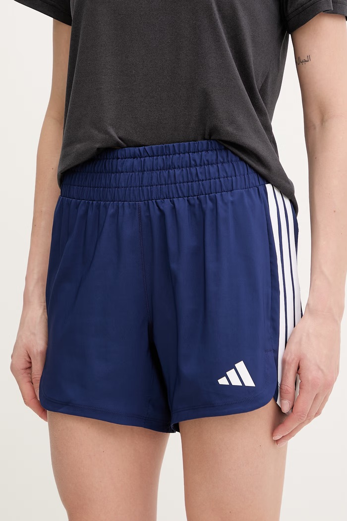 Tréningové šortky adidas Performance Pacer Workout látka tmavomodrá KD7320