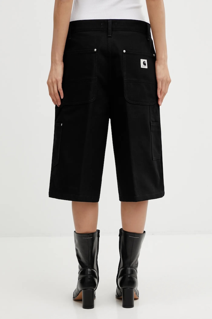 Ρούχα Βαμβακερό σορτσάκι Carhartt WIP W Nixon Double Knee Short I036431.8901 μαύρο