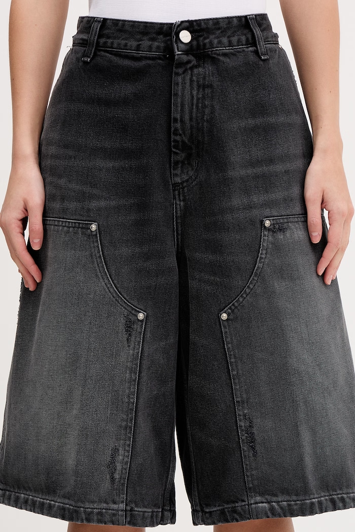 Carhartt WIP szorty jeansowe W Nixon Double Knee Short czarny I036324.89B7