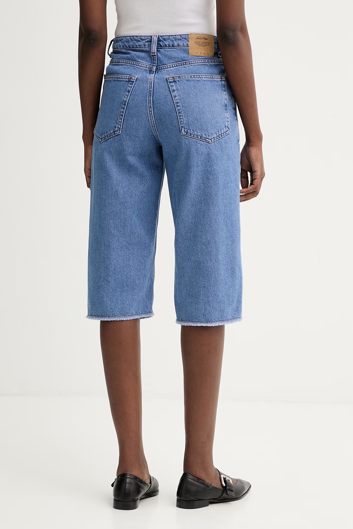 Îmbrăcăminte American Vintage pantaloni scurți jeans JOY09C albastru