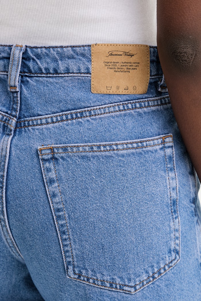 American Vintage pantaloni scurți jeans albastru JOY09C