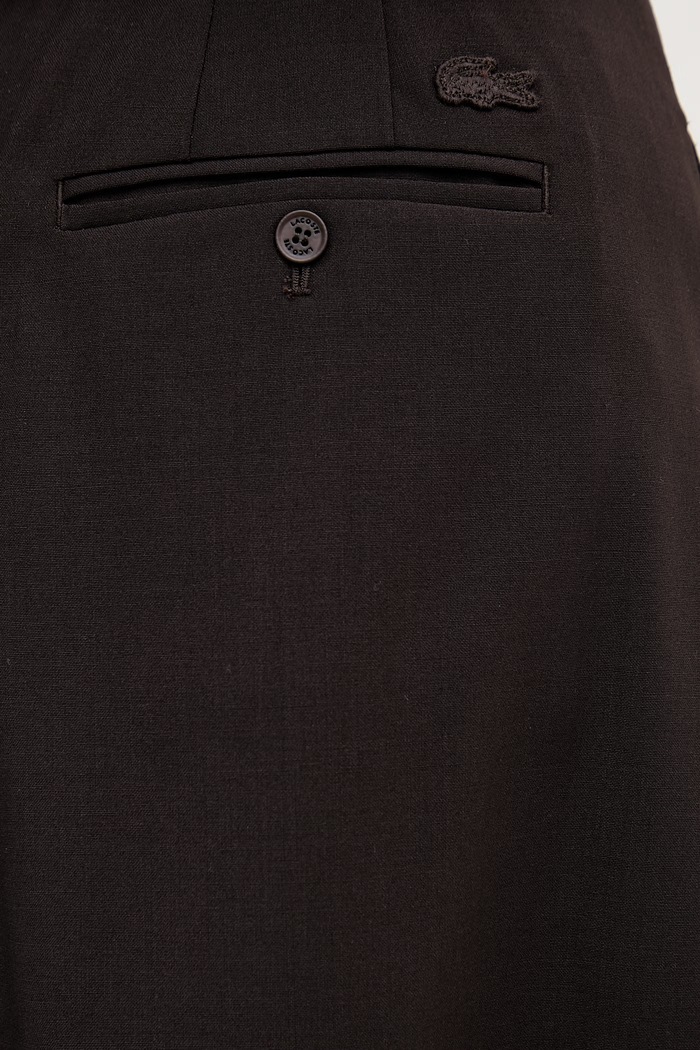 Lacoste Pantaloni scurți femei cu lână FF0243 maro