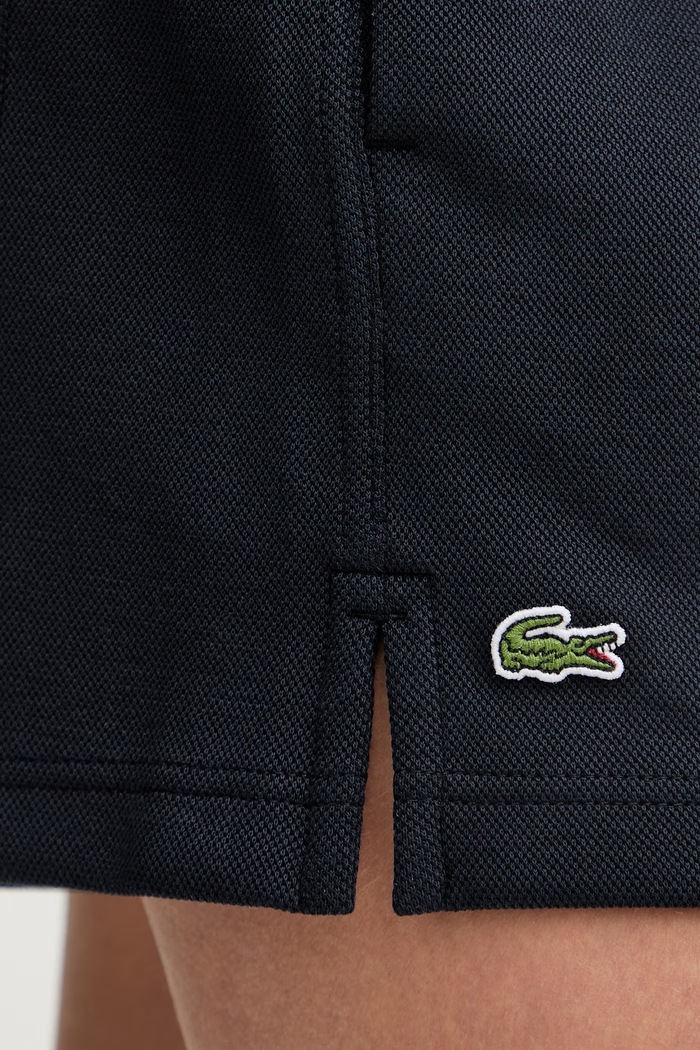 Lacoste pantaloni scurți de trening pentru femei, cu bumbac bleumarin GF6901