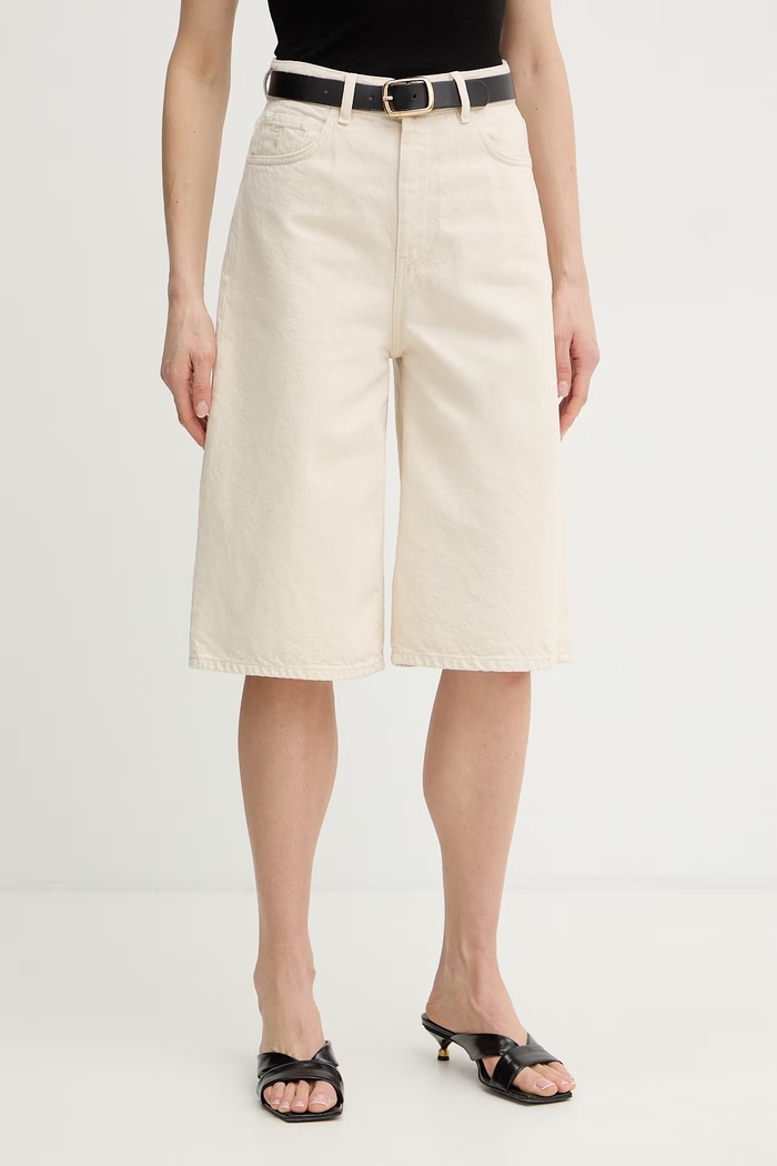 Trussardi Σορτς γυναικεία ντένιμ μπεζ P4519100357N