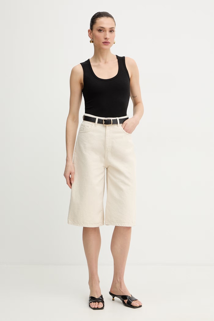 Trussardi Σορτς γυναικεία ντένιμ P4519100357N μπεζ SS26