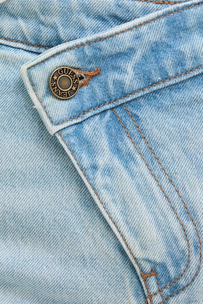 Guess Jeans σορτς Γυναικεία ντένιμ μπλε W6GDZ8.D6364